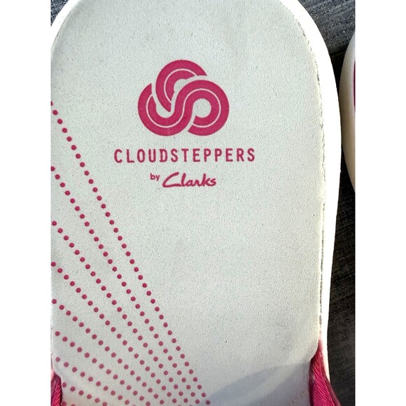 Clarks Cloudsteppers Sandals Womens 9 M Brinkley Jazz Flip Flops Fushia Slip on - Picture 6 of 9